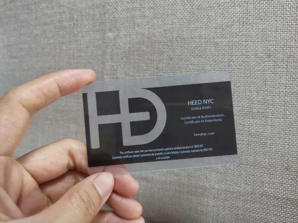 Plastic Transparent Cards